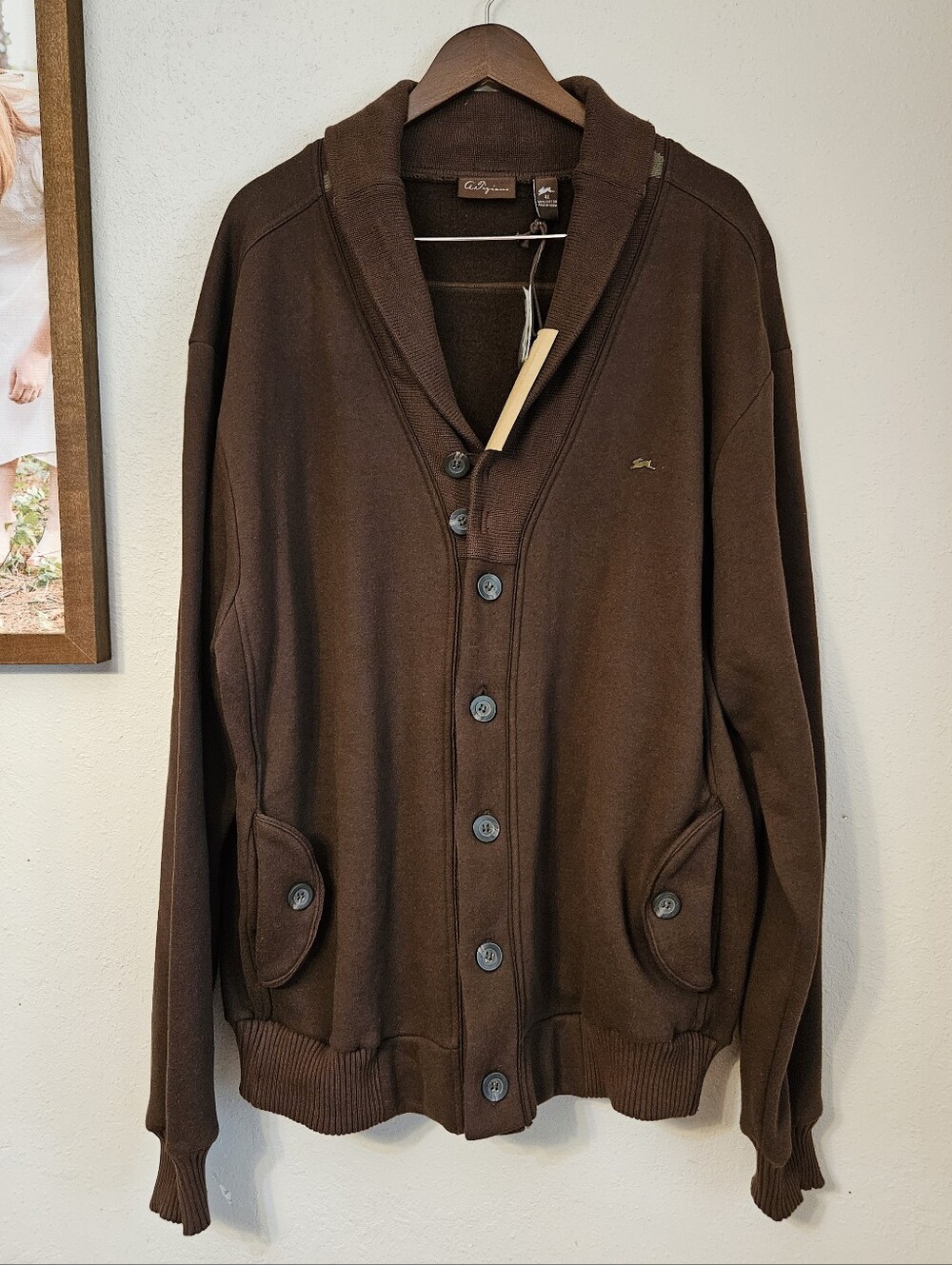 A. Tiziano NWT Brown Cardigan Sweater Men's Button Up 4XL